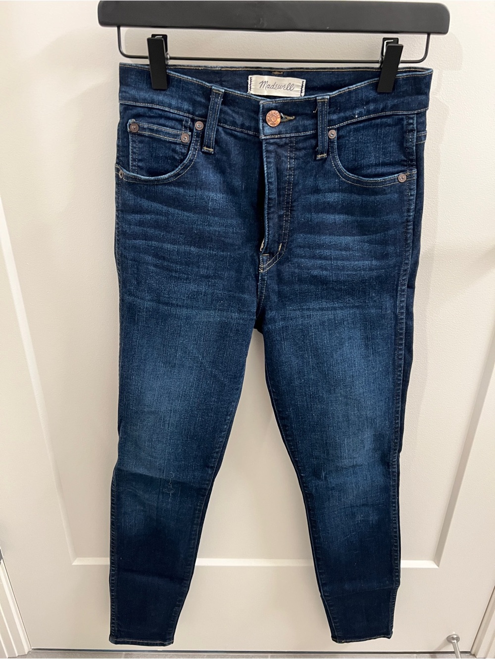 Madewell Women's 10” High-Rise Skinny Jeans in Dark Blue